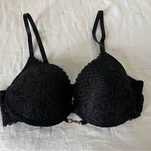 Juicy Couture Black Floral Lace Bra